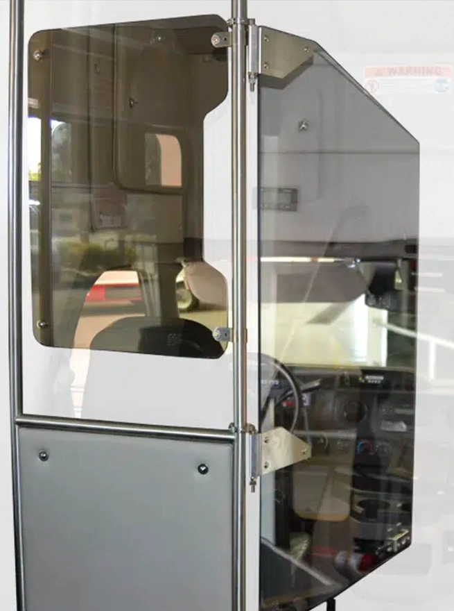 Driver protection kit inside a large vehicle